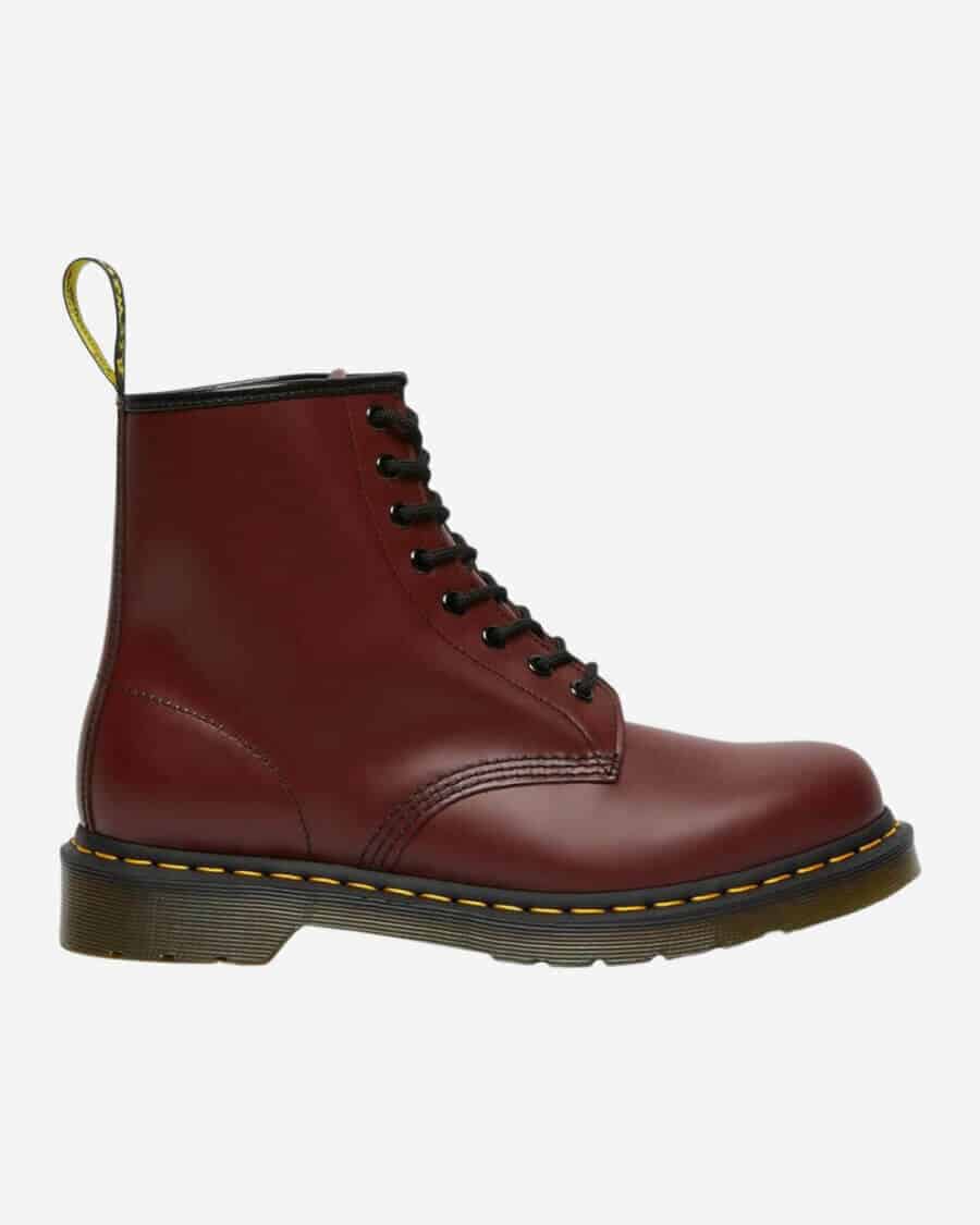 Dr. Martens 1460 smooth leather lace up boots in cherry red