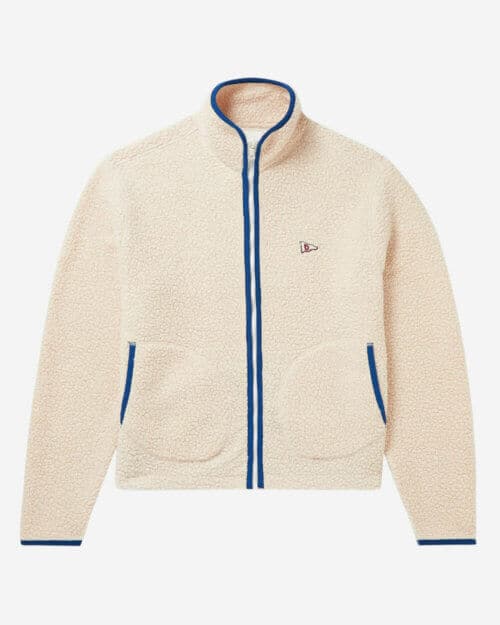 Drake's Logo-Embroidered Wool-Blend Fleece Jacket