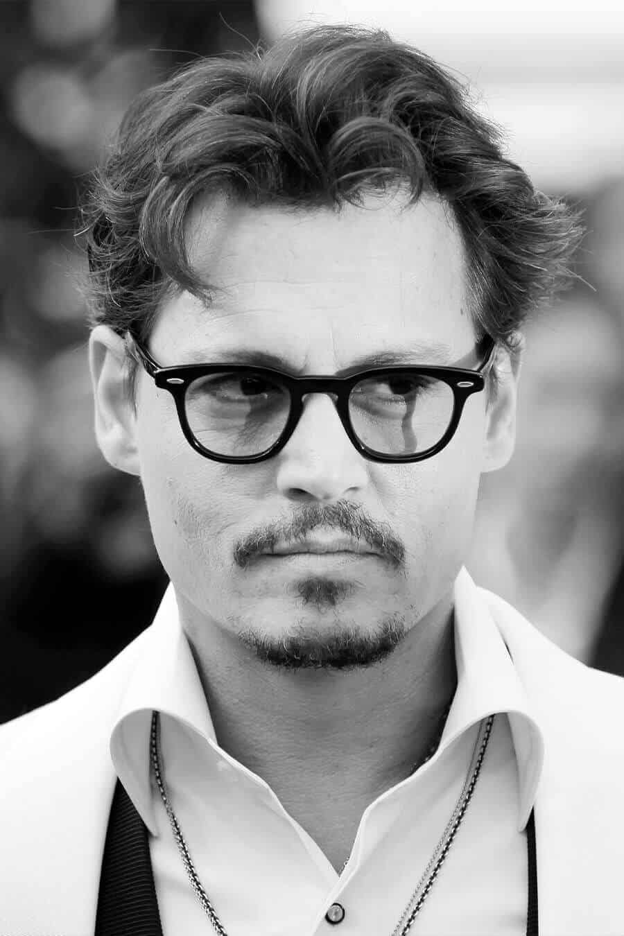 Johnny Depp Middle Parting Haircut
