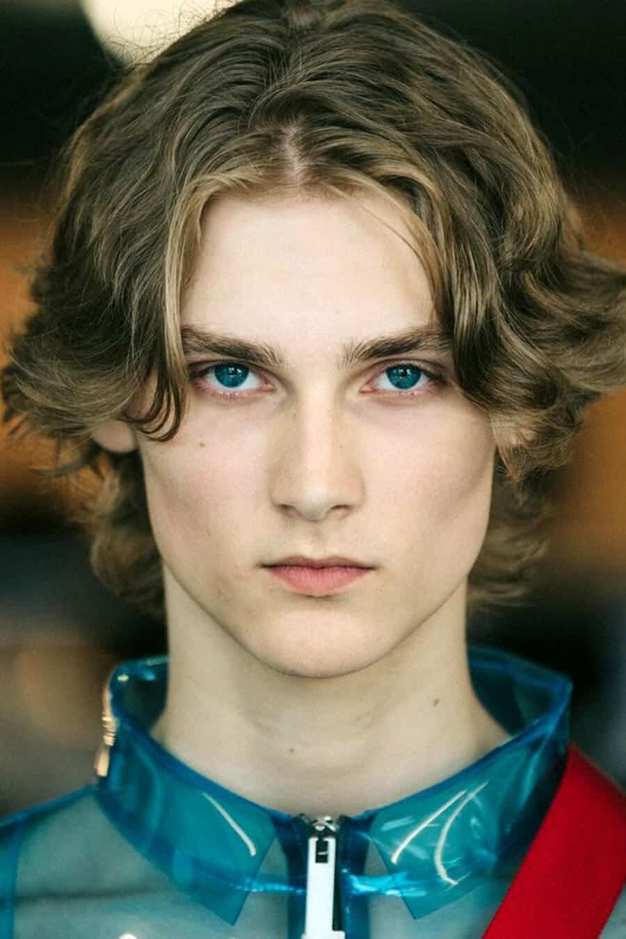 Longer Length Curtains Hairstyle For Men