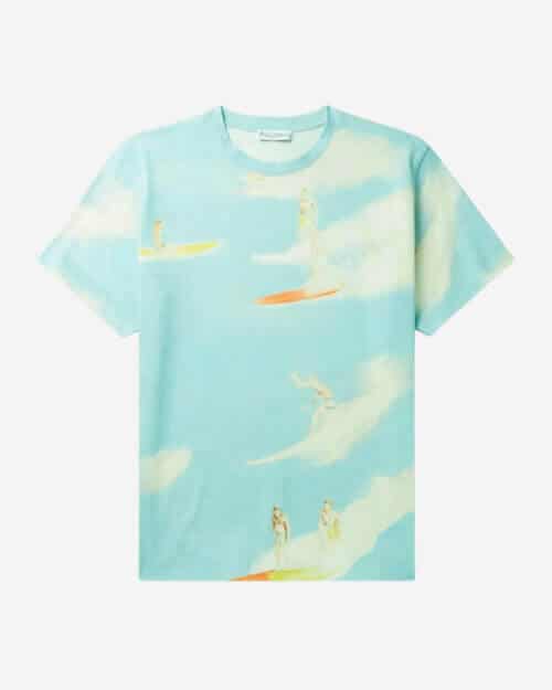 JW Anderson Logo-Embroidered Printed Cotton-Jersey T-Shirt