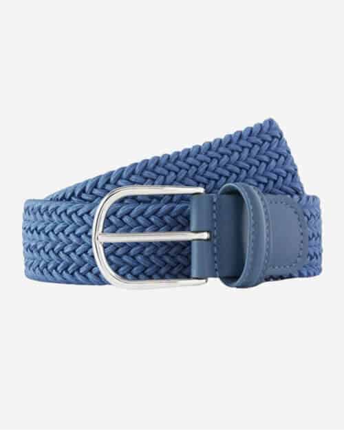 Anderson’s 3.5cm Leather-Trimmed Woven Elastic Belt