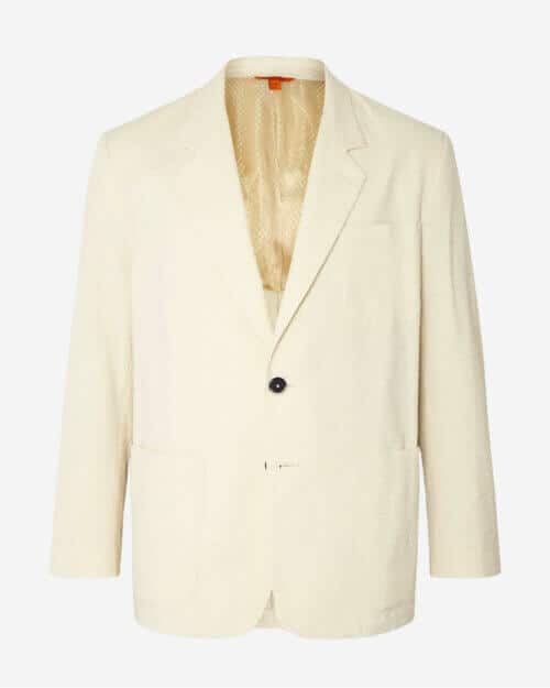 Barena Unstructured Cotton-Blend Seersucker Suit Jacket