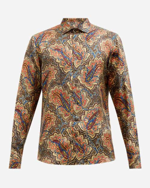 Etro Paisley-Print Silk-Twill Shirt