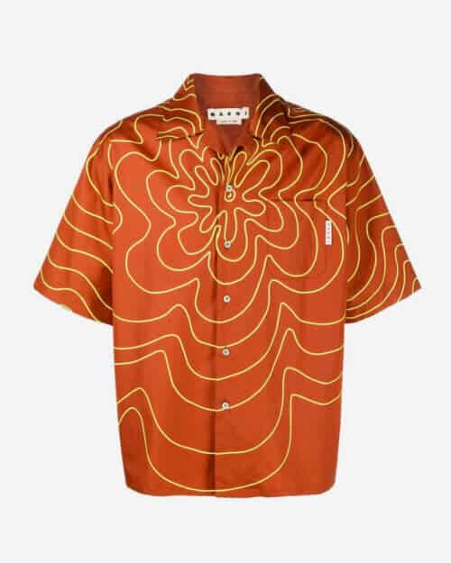Marni Wavy-Pattern Bowling Shirt