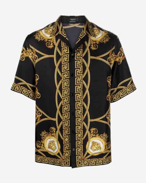 Versace La Coupe Des Dieux-Print Silk Shirt