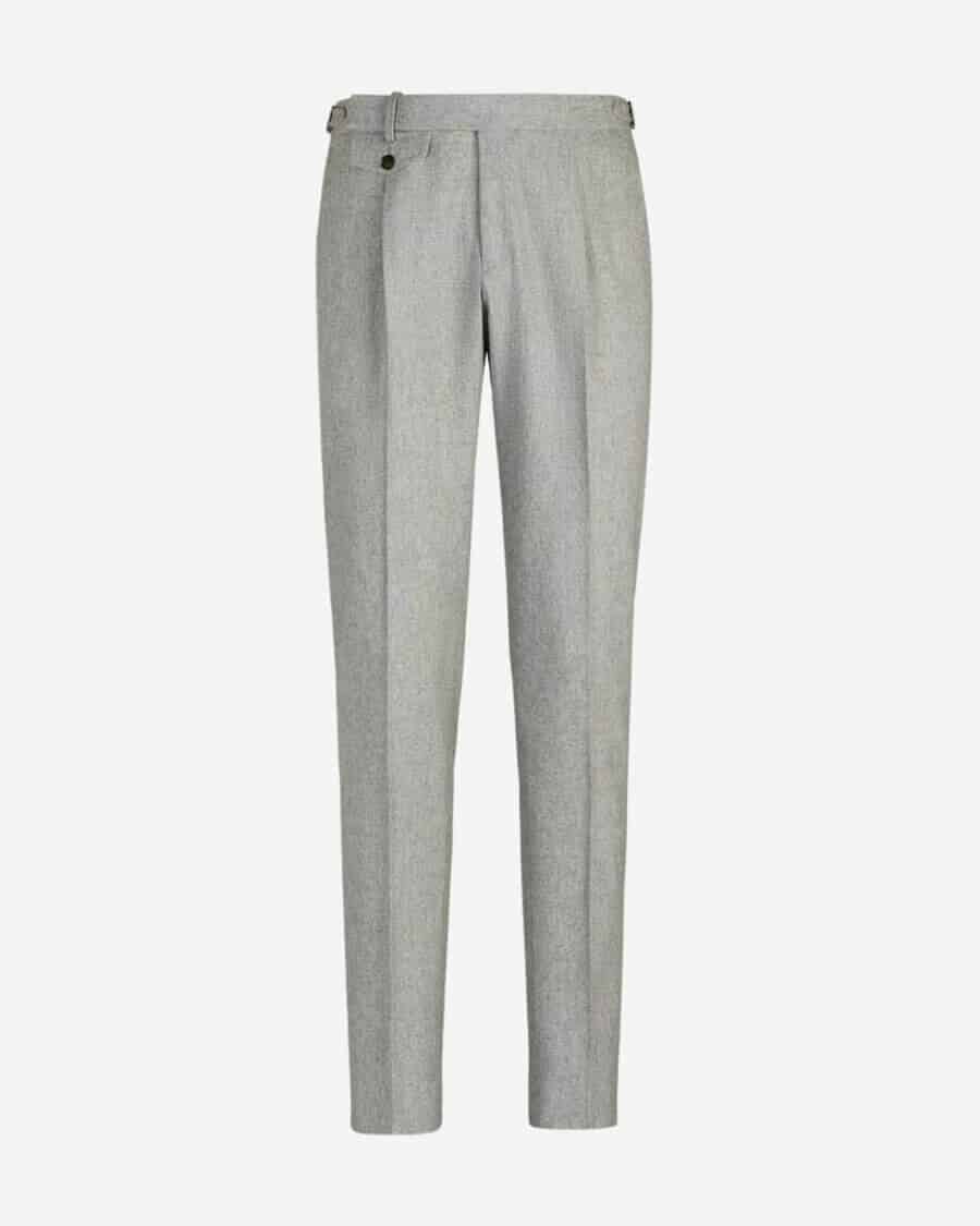Suitsupply Light Grey Pleated Brentwood Trousers