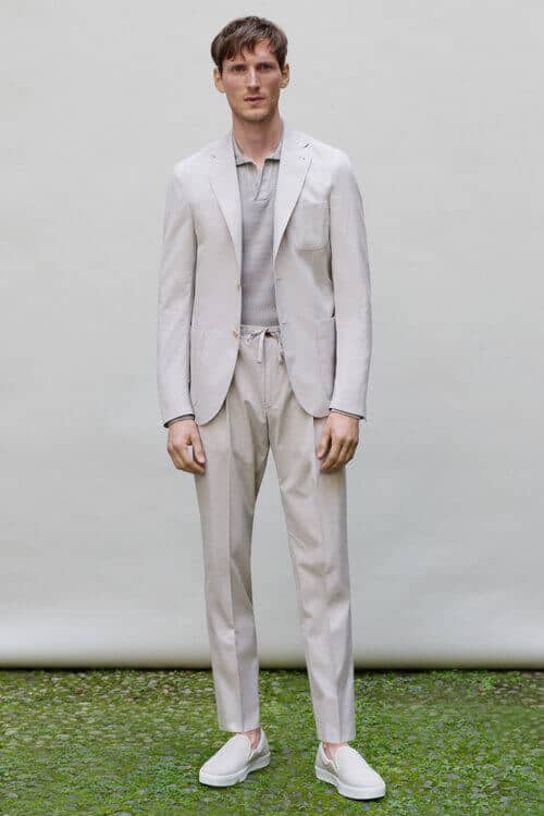 Men's drawstring trouser suit