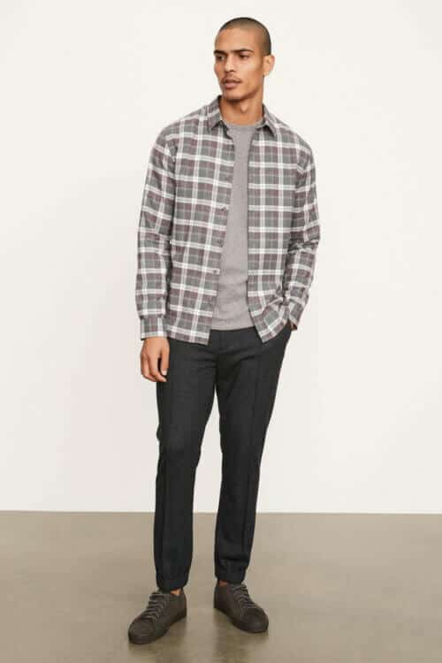 Men's casual flannel shirt outfit