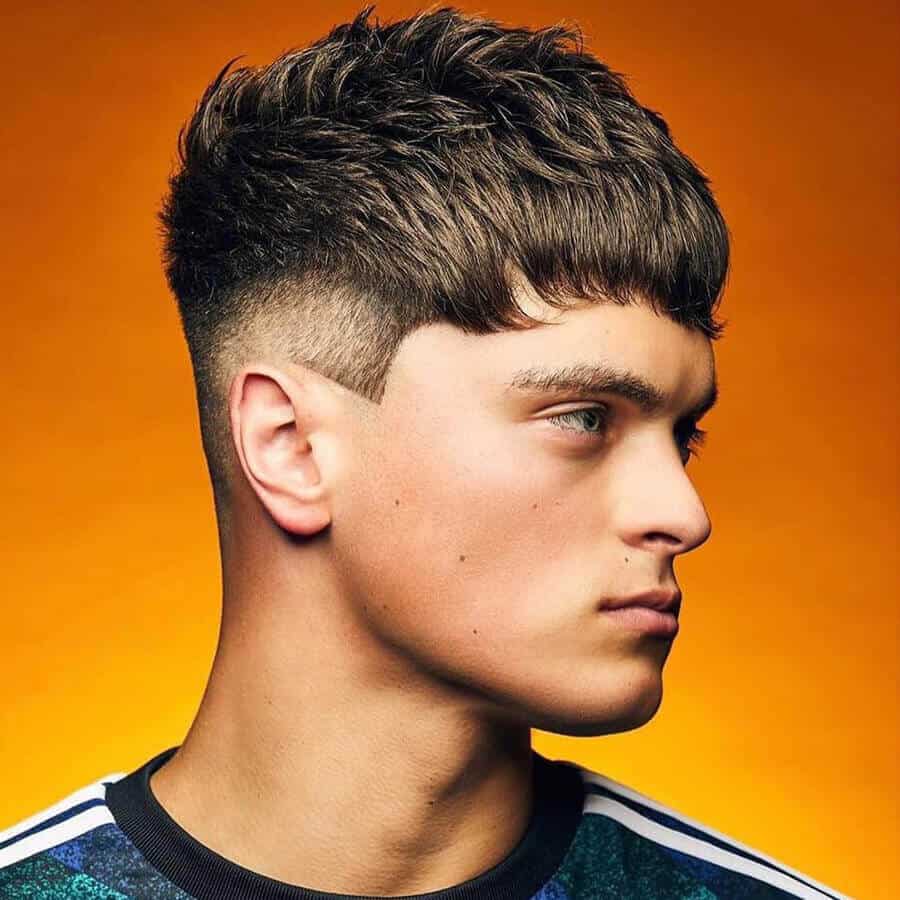 Men's French Crop Haircut With Burst Fade