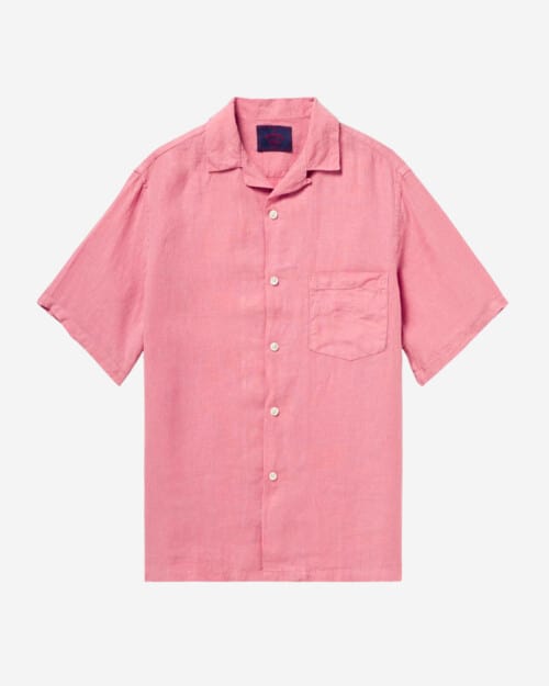 Portuguese Flannel Camp-Collar Linen Shirt