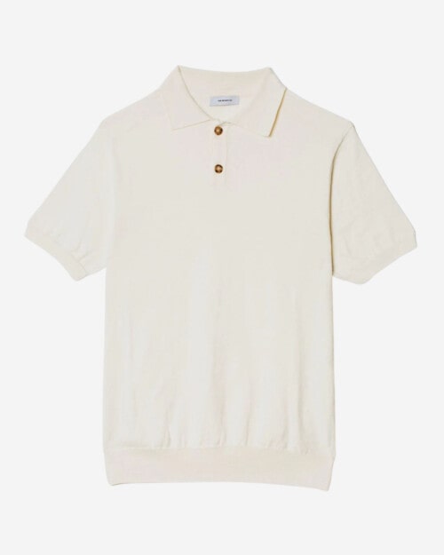 The Resort Co Knitted Polo Shirt Ivory
