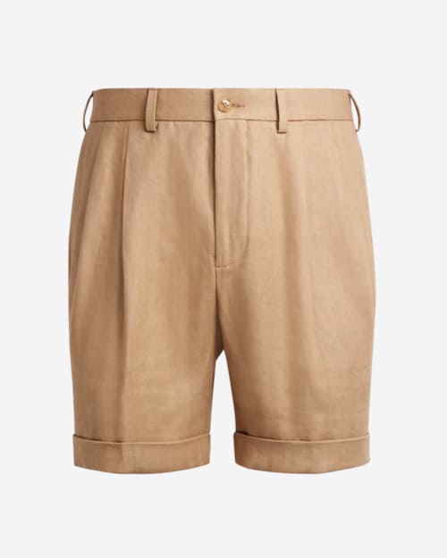 Suitsupply Mid Brown Pleated Bosa Shorts