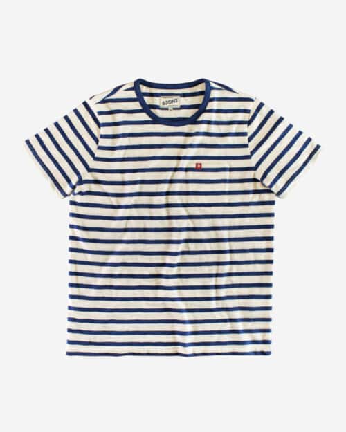 &SONS Breton Striped T Shirt Blue