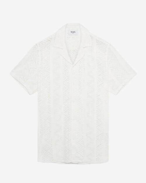 Wax London Didcot Shirt White Lace