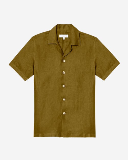 The Resort Co Linen Resort Shirt Olive