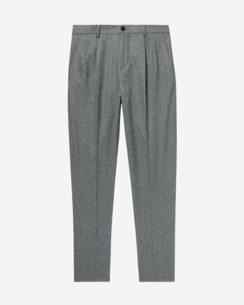 Brunello Cucinelli Tapered Pleated Virgin Wool-Flannel Trousers