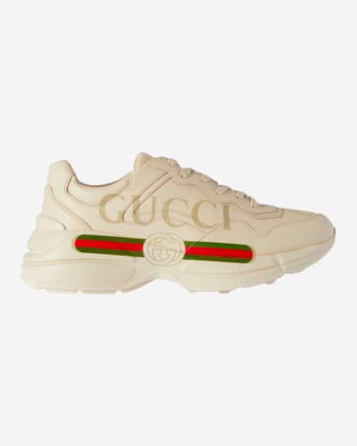 Gucci Rhyton Logo-Print Leather Sneakers