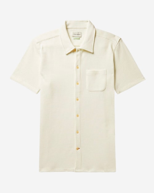Oliver Spencer Riviera Waffle-Knit Organic Stretch-Cotton Shirt