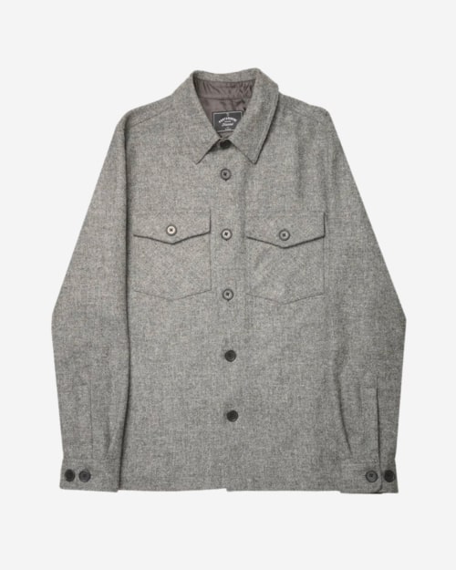 Portuguese Flannel Wool Field Overshirt Grey