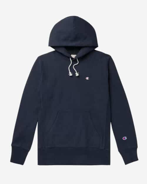 Champion Logo-Embroidered Fleece-Back Cotton-Blend Jersey Hoodie