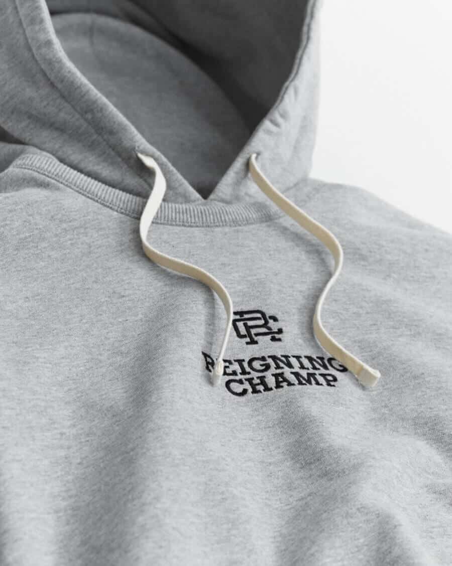 High quality grey logo hoodie