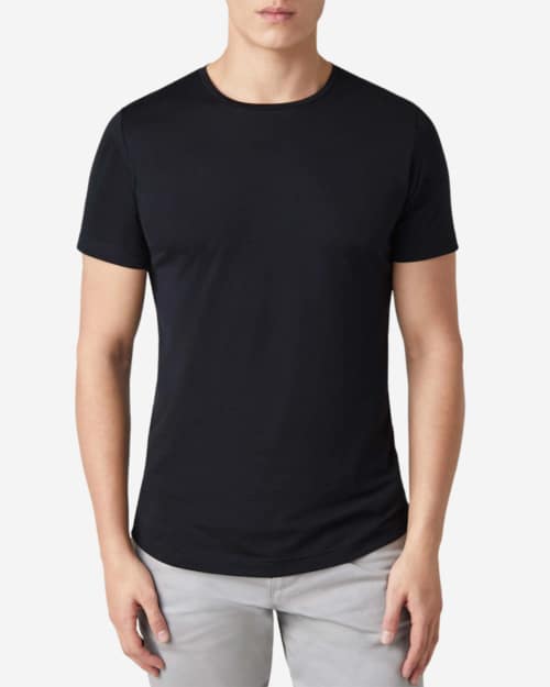 Luca Faloni Black Silk-Cotton T-Shirt