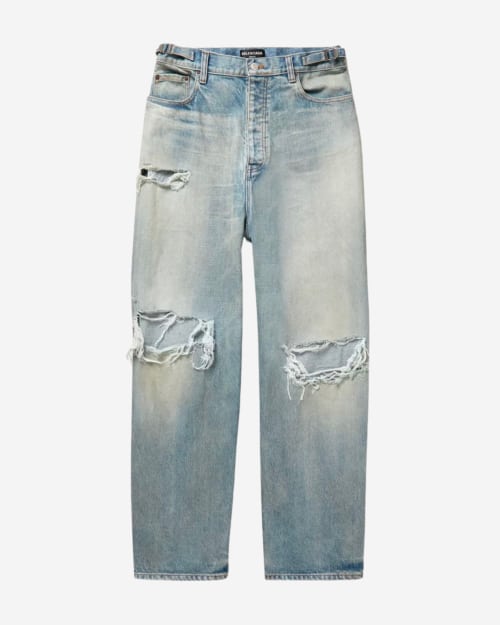 Balenciaga Straight-Leg Distressed Jeans