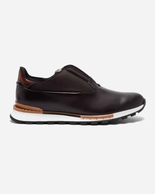 Berluti Fast Track Leather And Shell Trainers