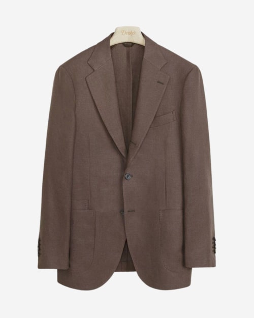 Drake’s Brown Irish Linen Tailored Jacket