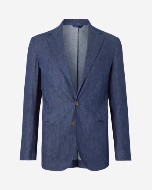 De Petrillo Unstructured Denim Suit Jacket
