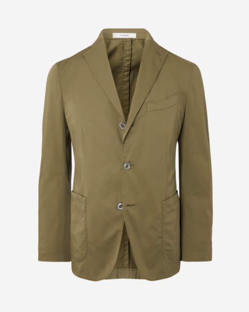 Boglioli K-Jacket Garment-Dyed Unstructured Cotton-Blend Suit Jacket