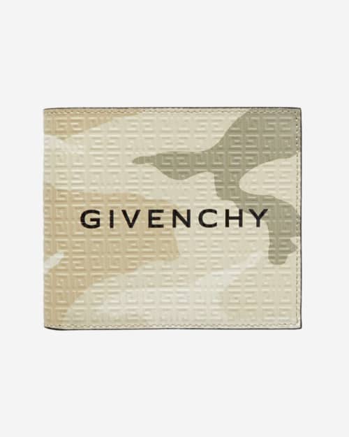 Givenchy Logo-Embossed Camouflage-Print Leather Billfold Wallet