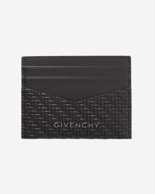 Givenchy Logo-Appliquéd Woven Leather Cardholder