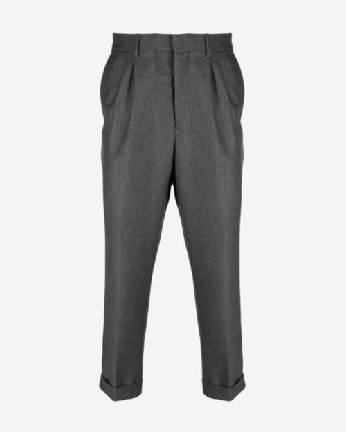 AMI Carrot Fit Pleated Trousers