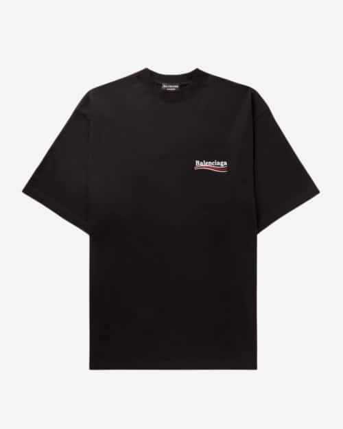 Balenciaga Oversized Logo-Embroidered Cotton-Jersey T-Shirt