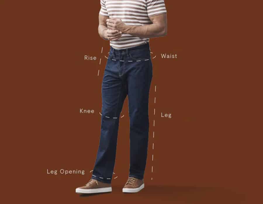 Men's jean size measurements