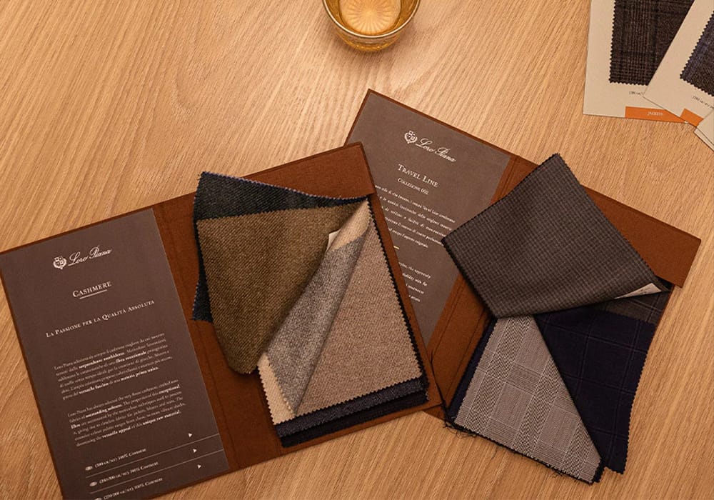 Fabric options for a high end made to measure men's suit