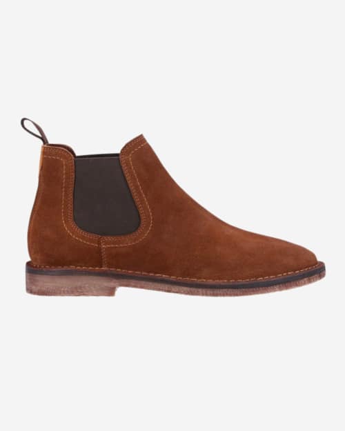 Hush Puppies Tan Shaun Suede Chelsea Boots