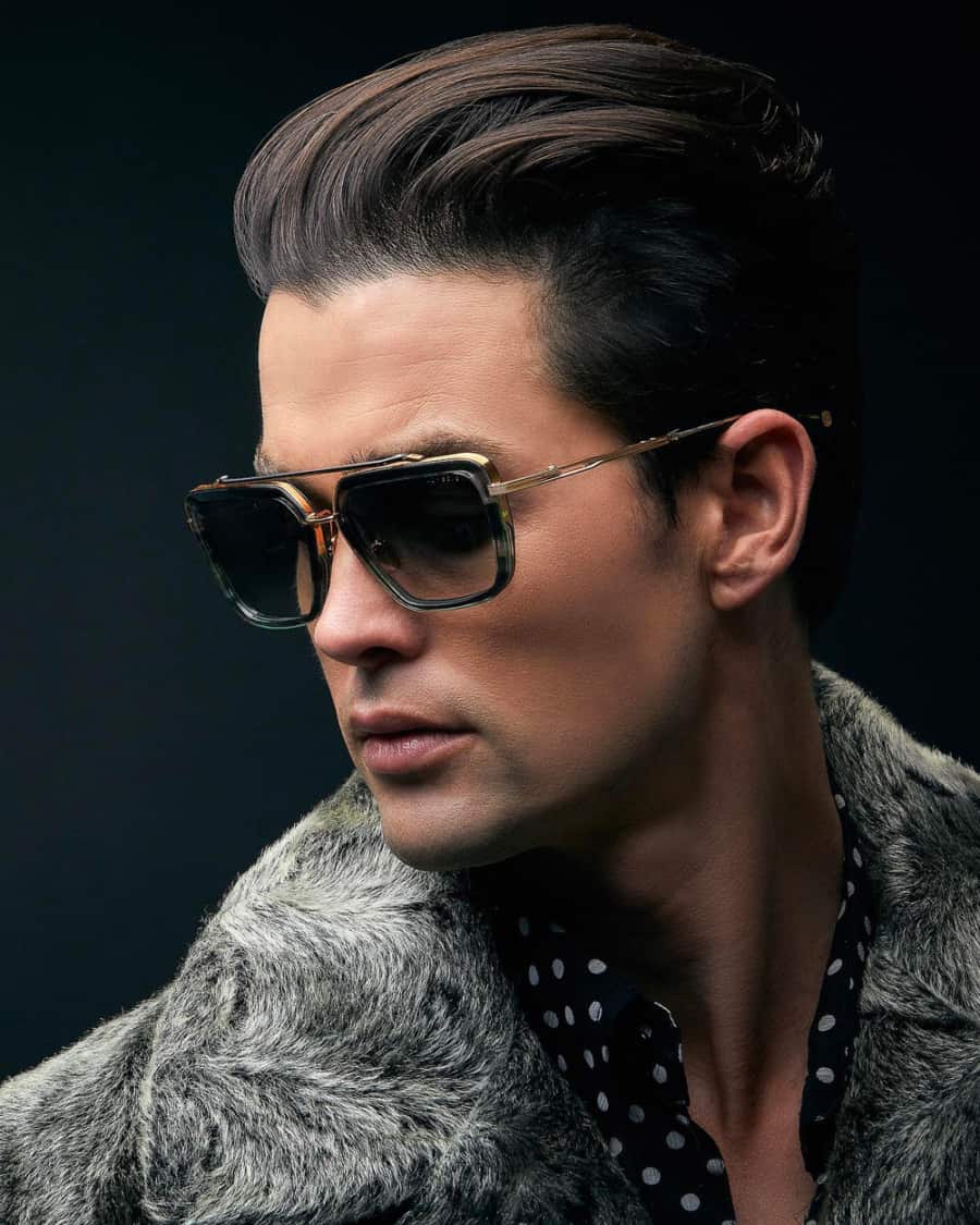 DITA fashion-forward square aviator sunglasses for men