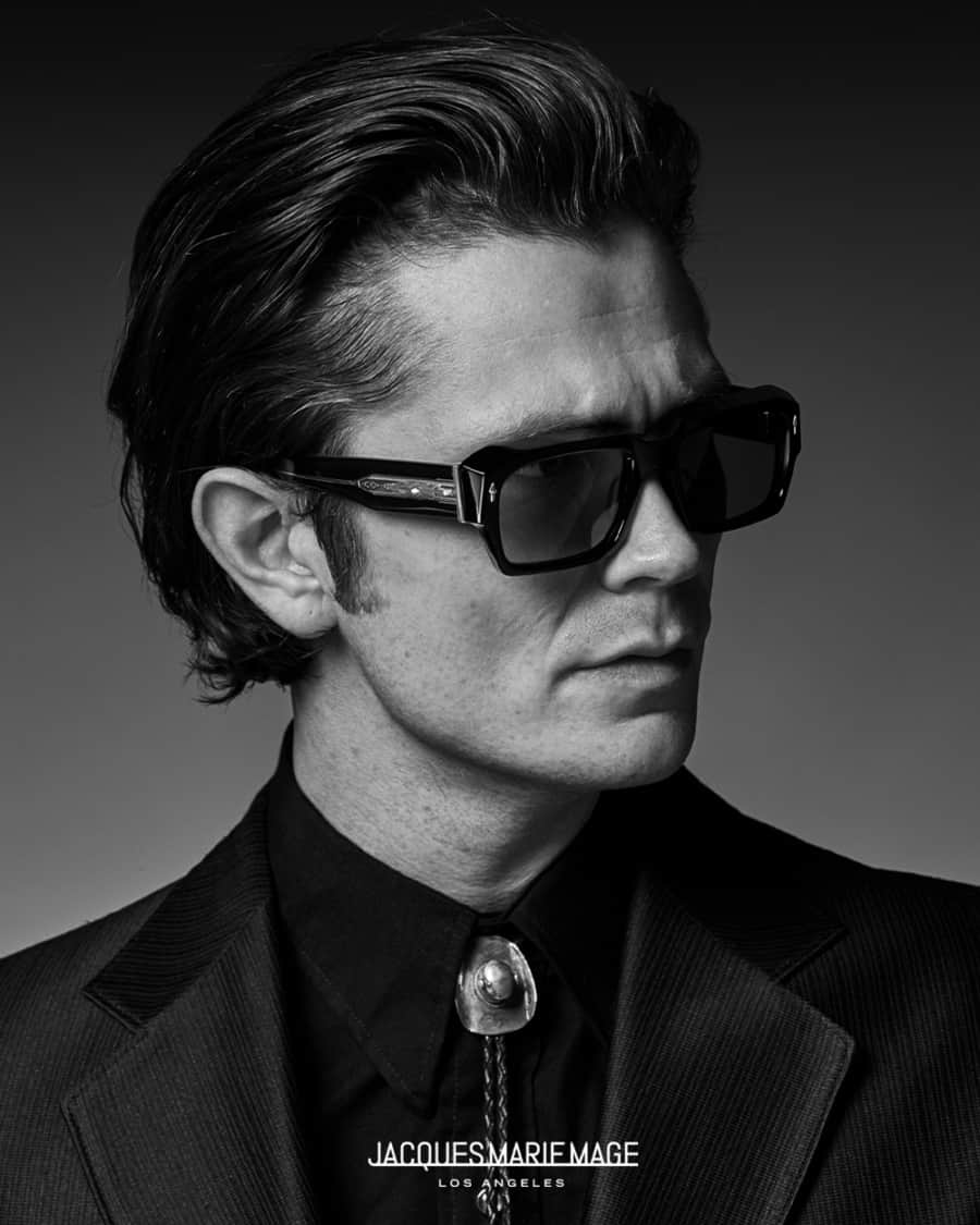 Jacques Marie Mage luxury men's sunglasses advertisement