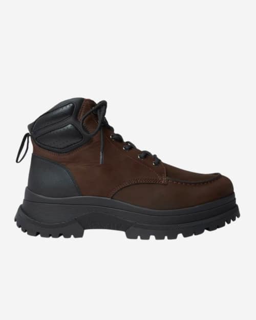 Moncler Ulderic Leather-Trimmed Shearling-Lined Nubuck Boots