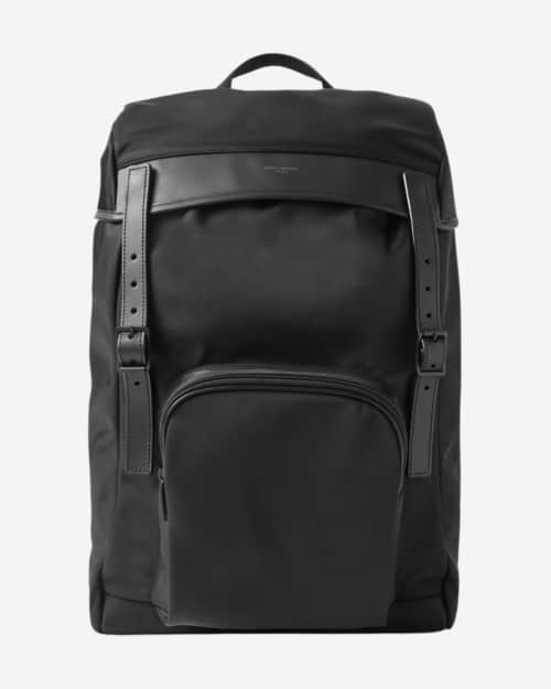 Saint Laurent City Leather-Trimmed ECONYL Backpack