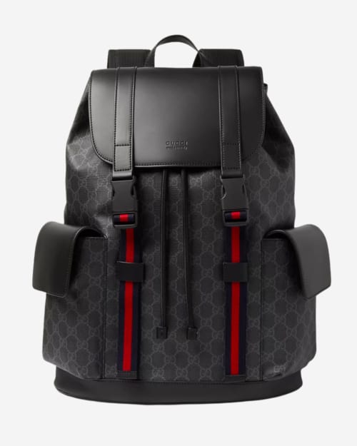 Gucci GG-Canvas And Leather Backpack