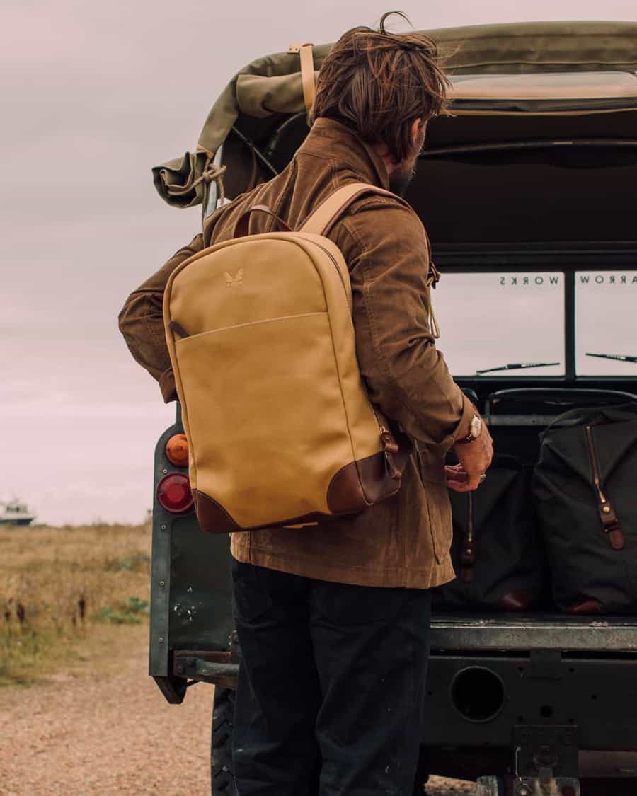 Bennett Winch made in England luxury backpack in canvas