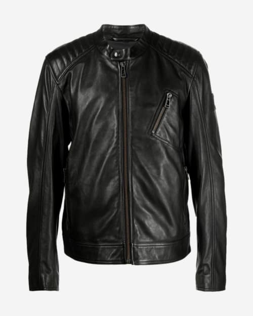 Belstaff Long-Sleeve Leather Jacket