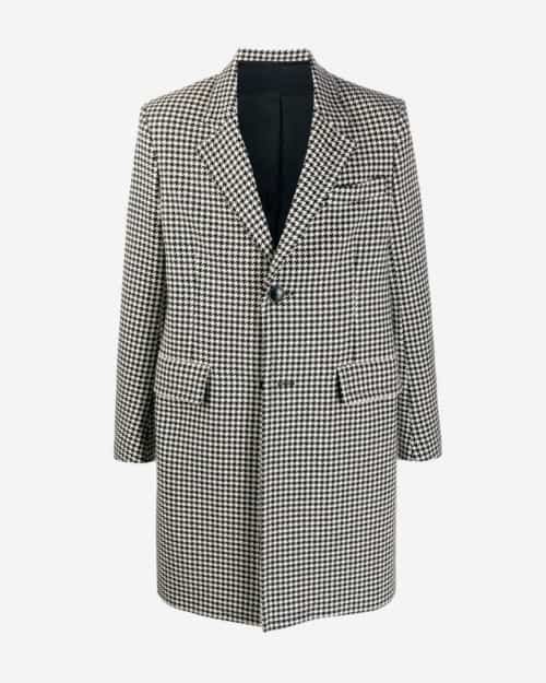 AMI Paris Houndstooth Single-Breasted Coat
