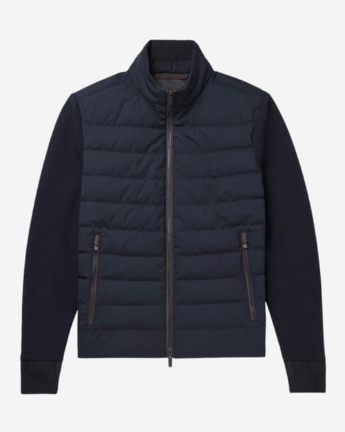 Zegna Trofeo Elements Quilted Merino Wool and Cotton-Blend Down Jacket