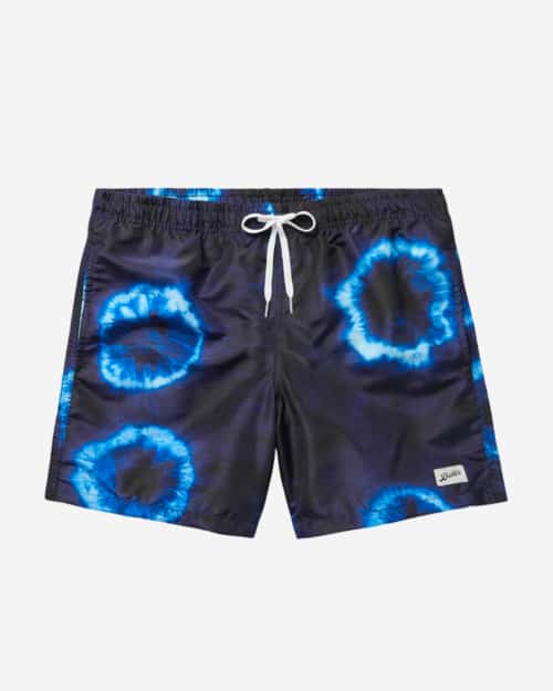 Bather Straight-Leg Mid-Length Tie-Dyed Recycled Swim Shorts