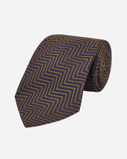 Turnbull & Asser The World Is Not Enough Zig Zag Silk Tie